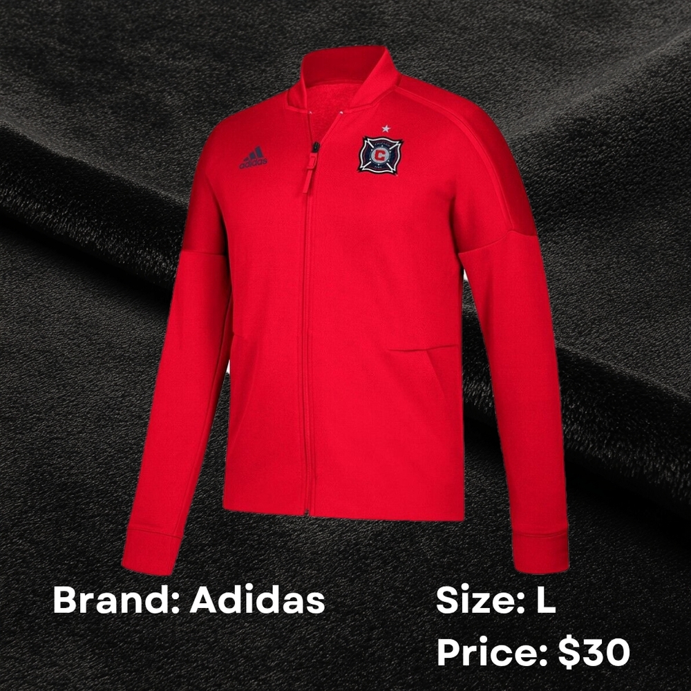 Men's Adidas Red Chicago Fire Anthem Full-Zip Z.N.E. Jacket
